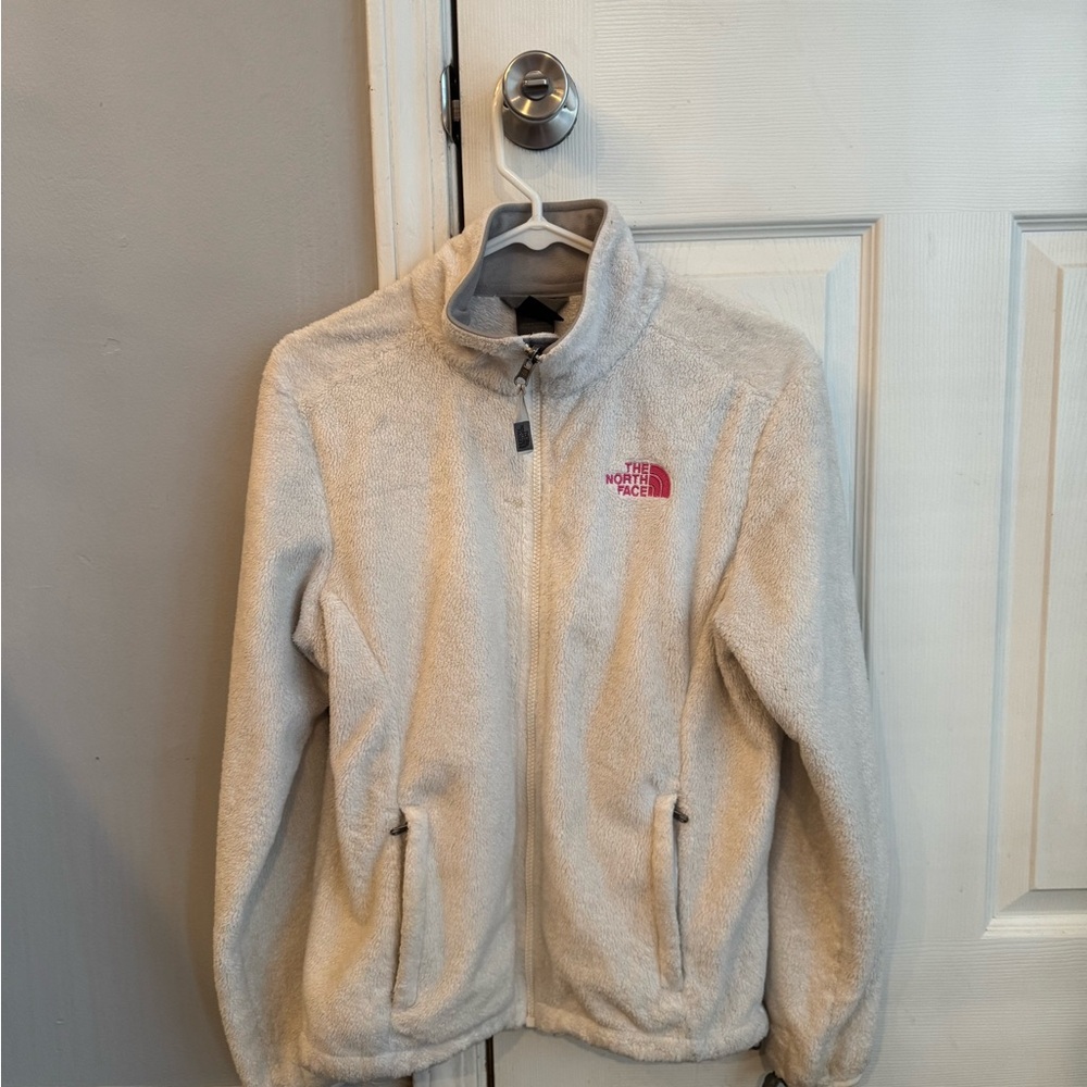 The North Face Gray and Cream Fleece Jacket